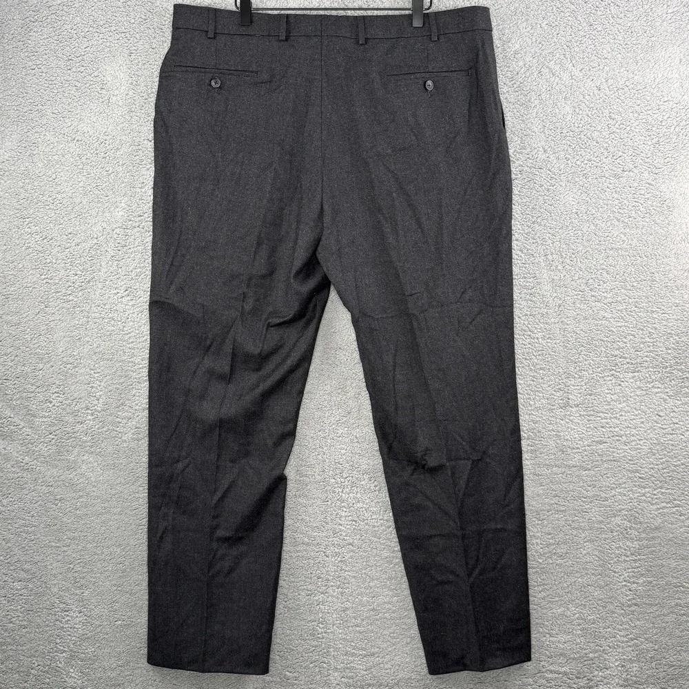 Ballin Men's 40x31 Dark Gray Wool Cashmere Dress‎ Pants Slacks Soft Flat Front